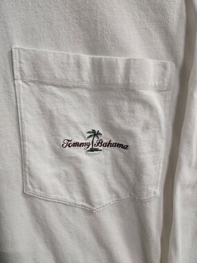 Tommy Bahama White Men’s Pocket Long Sleeve